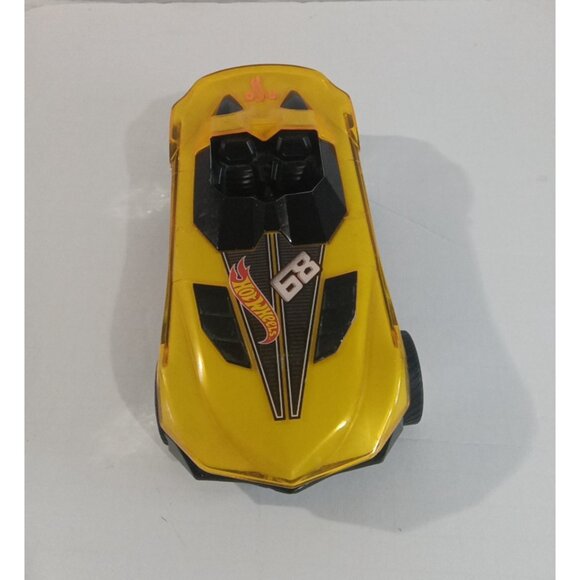 Hot Wheels Yellow Electronic Car 68 Black Silver Wheel - Light Up Sounds & Motor - Picture 6 of 16